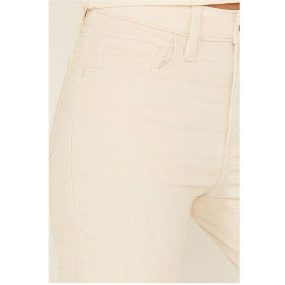 LEVI'S Solid Ivory White HIGH RISE 725 CORDUROY BOOTCUT STRETCH JEANS 27 - Picture 2 of 7
